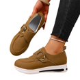 thumbnail image 4 of Willtoo Orthopedic Walking Shoes for Women Comfortable Round-Toe Wedge Heels with Metal Buckle Non-Slip Arch Support Slip on Shoes Orthopedic Breathable Walking Sneaker, 4 of 5