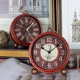thumbnail image 3 of Reloj despertador silencioso vintage sin tictac, estilo retro, con campana electrónica, estilo 3, 3 of 4