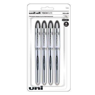 uni-ball Vision Elite Rollerball Pens, Micro Point (0.5mm), Assorted