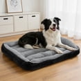 thumbnail image 2 of Vaukki Pet Bed for Large Dogs,Washable Pet Sleeping Mat with Waterproof Lining and Non-Skid Bottom,36.5"x29",Black, 2 of 9