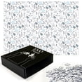 thumbnail image 3 of Ambesonne Botanical Jigsaw Puzzle Durable Cardboard, Delicate Plants Flowers, 1000 pcs, Slate Blue White Grey, 3 of 6