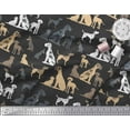 thumbnail image 2 of Soimoi Black Heavy Canvas Fabric Mix Dog D├⌐cor Upholstery Fabric, Fabric for Home Accents Fabric Printed BTY 58 Inch Wide, 2 of 3