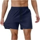 thumbnail image 5 of pstuiky Pantalones cortos de gimnasio para hombre, Pantalones cortos casuales de verano para hombre, de color liso, con cintura elástica y bolsillo con cordón., 5 of 7