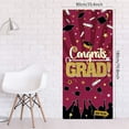 thumbnail image 2 of 2021 Décorations de Fête de Graduation, Grand Tissu Félicitations Graduation Couverture de Porte Graduation Bannière Photo Booth Fond pour 2021 Grad Fournitures de Fête Intérieure / Extérieure (Rouge Vin), 2 of 7