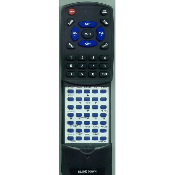 Replacement Remote for PANASONIC RTLSSQ0372, LSSQ0372, AG527DVDF, PVDM2093, PVDM2793