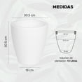 thumbnail image 3 of Maceta Cónica Elly Decor 30.5 cm con Drenaje Blanco Interior Exterior, 3 of 5