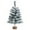 Wood Base, variant on Artificial Christmas Tree, 35.4" Small Mini Green Xmas Tree with Flocking Snow Frost and Wooden Stand for Porch Coffee Table Centerpiece Arrangements Home Office Holiday Decor