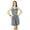 Grey, variant on Bimba Women Retro Style Shift Dress Polka Dots Spaghetti Strap Pouf Mini Dress