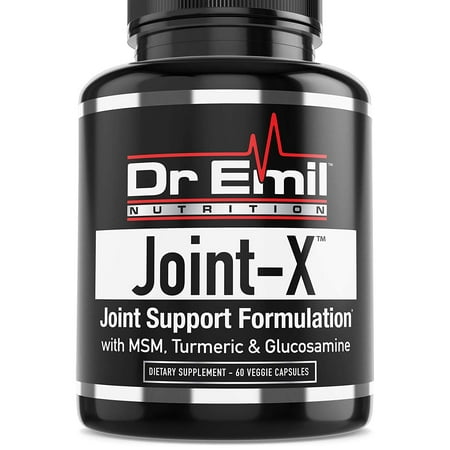 Dr. Emil Joint-X with Glucosamine Chondroitin, Turmeric, MSM & Boswellia - Complete Joint Supplement for Men & Women (60 Veggie