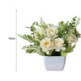 thumbnail image 4 of HJQEQVD Bouquet of Flowers Artificial Flowers in Vase Silk Rose Arrangements Flowers Bouquets with Plastic Vase Dinning Table Centerpieces Bedroom Bathroom Kitchen for Decorations Outdoor, 4 of 4