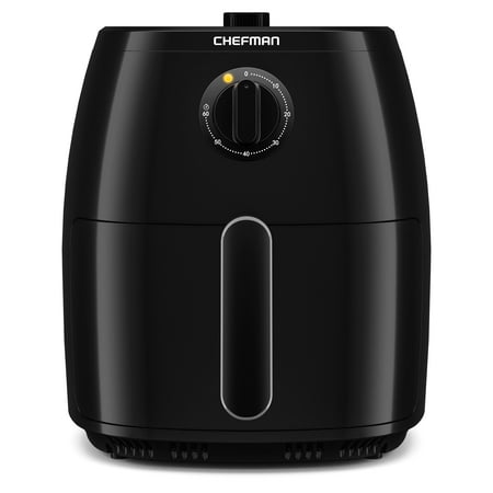 

FANTSLY Turbo Fry Air Fryer with Adjustable Temp Control Black 8 Qt