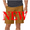 A2-Orange, variant on Mens Cargo Shorts Casual Solid Knee Length Pants Pocket Straight Button Shorts