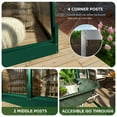 thumbnail image 4 of Jocisland 8x8x7.5 ft Outdoor Aluminum Polycarbonate Walk in Greenhouse with Ventilation and Rain Gutter, Double Doors with Hook, for Outdoors(Green), 4 of 9