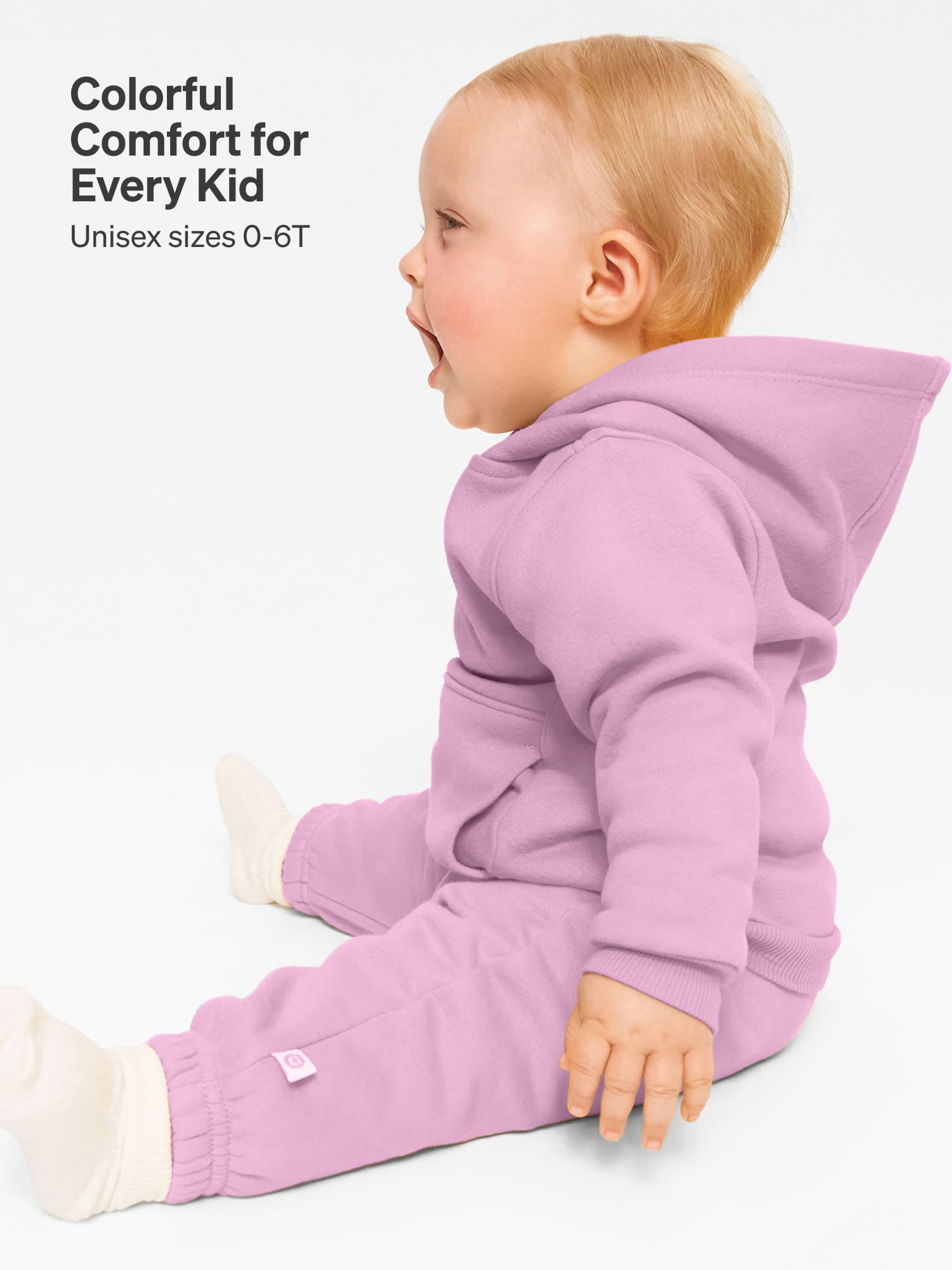 Color Mix by Garanimals Baby & Toddler Fleece Sweatpants, Sizes 0–6T