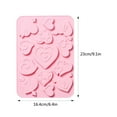 thumbnail image 3 of CuiLiyq Heart Silicone Chocolate Mould, 3D Love Heart Shaped Chocolate Mold, 13 Cavity Valentines Candy Mousse Cake Jelly Soap Baking Tool, for Holiday Wedding Party Decor (9.1" x 6.4", Pink), 3 of 4