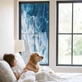 thumbnail image 2 of Beach Wave Modern Art Window Privacy Film Watercolor Blue Ocean Decorative Glass Window Film UV Blocking Static Cling Non-Adhesive Sticker Covering for Home Door 29.5 x 78.7 inches, 2 of 7