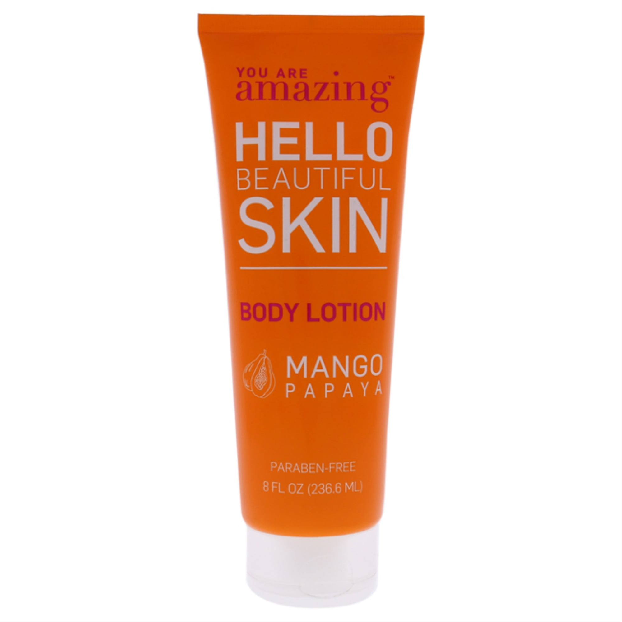 Hello Beautiful Skin Body Lotion Mango Papaya by You Are Amazing for Women 8 oz Body Lotion