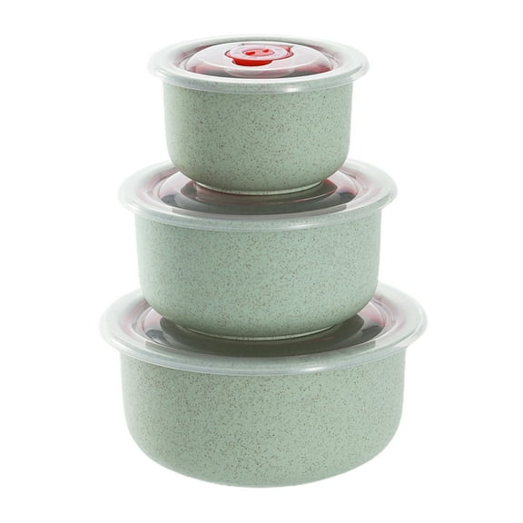 Shoreew 3Pcs/Set Cereal Bowls with Lid Lightweight BPA-Free Dinner Bowls for Noodles Rice Fruit Soup Dishwasher Microwave Safe Multifunctional Storage Containers Silicone Sealed Dinnerware Set