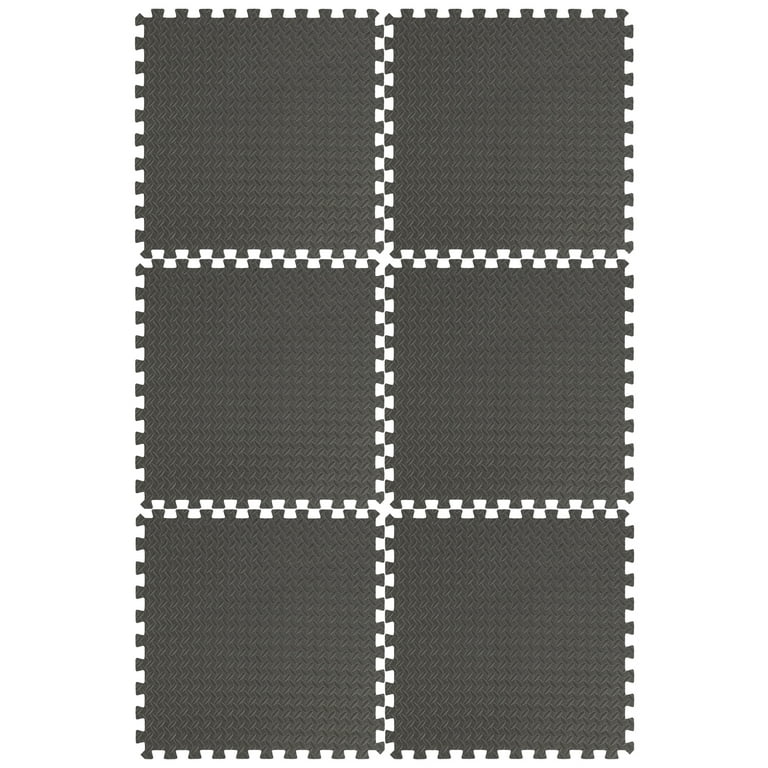 Ottomanson Multi-Purpose Grey 24 in. x 24 in. EVA Foam Interlocking Anti-Fatigue Exercise Tile Mat (6-Pack) Ottomanson Multi-Purpose Grey 24 in. x 24 in. EVA Foam Interlocking Anti-Fatigue Exercise Tile Mat (6-Pack)