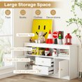 thumbnail image 6 of GVN Toy Storage Organizer, Kids Toy Storage Cabinet,Kids Toy Storage Organizer with Open Shelf and 2 Drawers for Playroom-White, 6 of 6