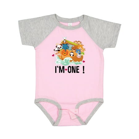 

Inktastic 1st Birthday Animal Baby Ark Gift Gift Baby Boy or Baby Girl Bodysuit