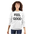 thumbnail image 3 of Inspirational Motivational Feel Good Unisex Plus Fleece Graphic Sweatshirt Brisco Brands 2X, 3 of 5