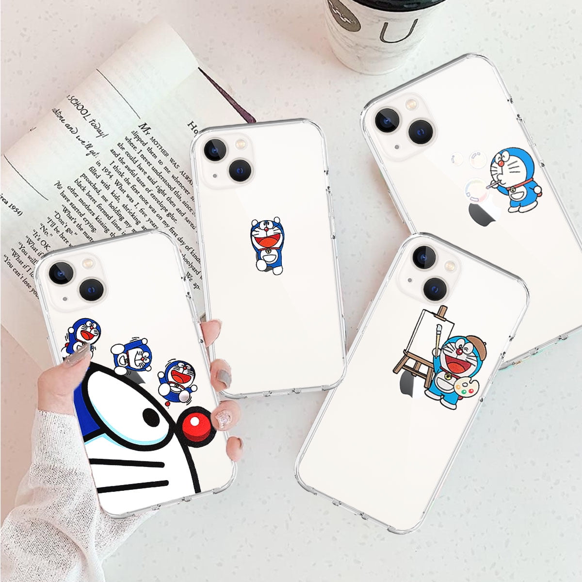 Doraemon Cartoon Phone Case for iPhone 13 11 Pro 12mini 12 Pro Max XS Max  XR X 6 6s Plus 7 8 Plus Cover For Samsung Note 20 