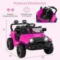thumbnail image 2 of OLAKIDS 12V Ride On Truck, Battery Powered Electric Vehicle for Kids with Remote Control, Foldable Reflective Mirror, Spring Suspension, Music, LED Lights, Ride on Toy for 3+ Boys Girls, 2 of 9