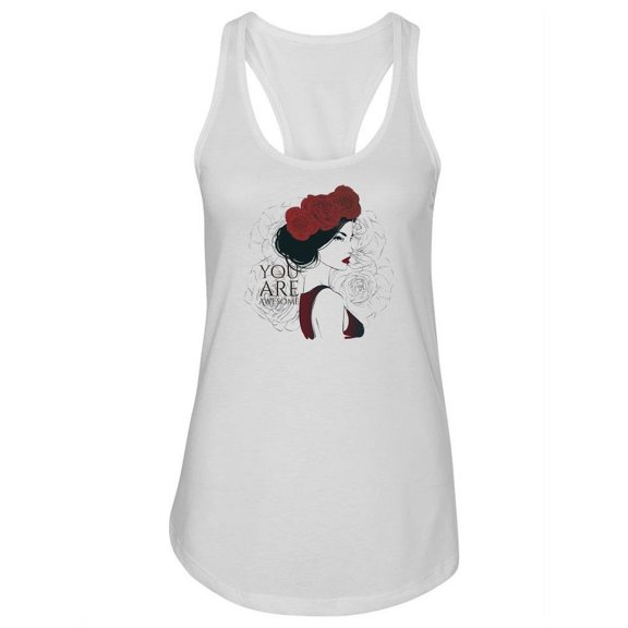Awesome Woman Racerback Tank Women -Image by Shutterstock, Female Small