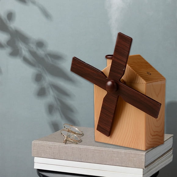 Danhjin Humidificateur Moulin à Vent Portable, Forme Unique et Magnifique, Petit Humidificateur à Brume Fraîche Humidificateur USB de Bureau pour Chambre Bureau Maison, Modes Super Silencieux