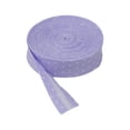 thumbnail image 1 of Yuarrent La cinta al bies impresa agrega un toque elegante a los proyectos de costura Cinta duradera para bordes de la serie de puntos y rayas Tela de costura y artesanía Puntos de color violeta claro, 1 of 6