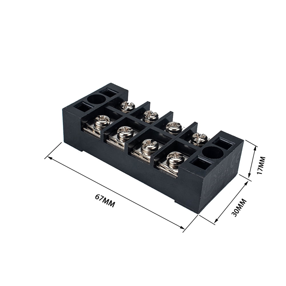 ELAYARD 5Sets Black Terminal p Connector with Clear Cover and Sturdy Screws for Car Electrical