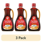 (3 pack) Pearl Milling Company Lite Pancake & Waffle Syrup Original, 24oz Bottle, 24 Servings