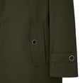 thumbnail image 4 of Purcolt Mens Trench Coat Notched Lapel Single Breasted Mid Long Jacket Windbreaker Casual Windproof Overcoat Pea Coat, 4 of 8