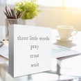 thumbnail image 5 of Zomyto 5x5 In Inspirational Quote Pray Wait Trust Wooden Box Sign Decor Desk Sign, 5 of 7