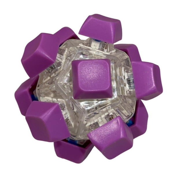Pelota antiestrés con teclado y clicker para oficina, juguete sensorial para pasar el rato Morado profundo