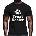 thumbnail image 2 of Camisetas para hombre, camiseta de algodón con cuello redondo y diseño de huella de perro de Treat Dealer Alphabet., 2 of 8