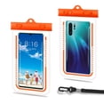 thumbnail image 3 of Bolsa de teléfono TPU para colgar funda impermeable para vacaciones natación naranja JShteea El nuevo, 3 of 5