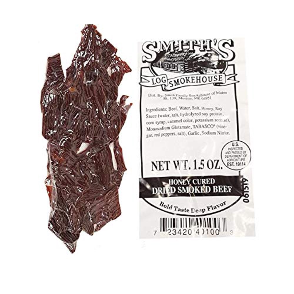 Smith's Honey Cured Beef Jerky, 1.5oz, Made in Maine (3 Count