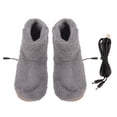 thumbnail image 1 of Calentador de pies con calefacción y carga USB, suave, relajante, eléctrico, de felpa, para invierno frío, gris, para hombre, tallas 39 a 43, 1 of 15