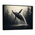 thumbnail image 2 of Designart "Historic Canadian Encounter With Whales" Coastal Coral Under Water Floater Framed Canvas Wall Art, 2 of 5