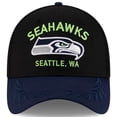 thumbnail image 2 of Men's New Era  Black/College Navy Seattle Seahawks 2025 NFL Draft 39THIRTY Flex Hat, 2 of 5
