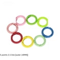 thumbnail image 1 of Bolsa de anillo de resorte de aleación de zinc con pintura de puntos, hebilla colgante redonda pequeña, accesorios de joyería, hebilla de resorte abierta, anillo de resorte de color, 1 of 2