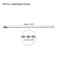 thumbnail image 2 of Ball Bead Chain Beaded Necklace Chains 4 Inch 2.4mm/0.1inch for Jewelry Making,Pack of 100(Purple), 2 of 6