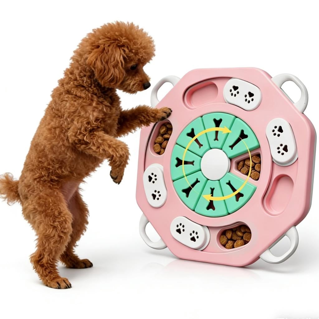 Giaone Dog Puzzle Toy Dog Training Boredom Interactive Puzzle Feeding Toy Slow Food Tray Pet Feeding Supply