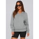 thumbnail image 5 of Sudadera PRETTYGARDEN Otoño 2025 para Mujer Media Cremallera Gris XL, 5 of 8