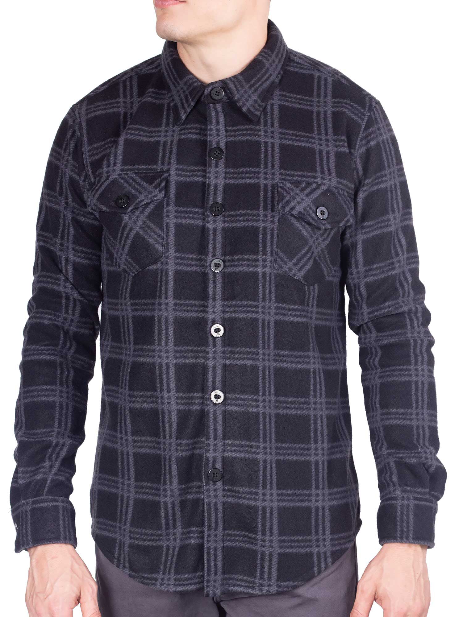 Visive Mens Flannel Shirt Long Sleeve Button Down Up Heavy Flannel Shirts Up to Size 5XL