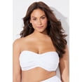 thumbnail image 3 of Swimsuits for All Women's Valentine Ruched Bandeau Bikini Top, 3 of 5