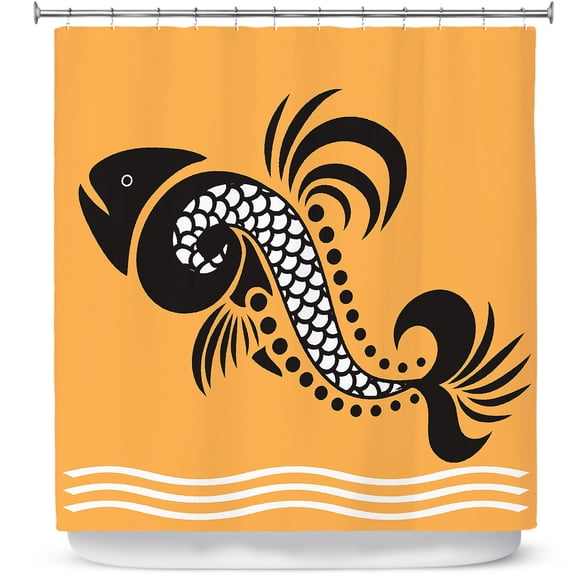 Shower Curtains 70" x 84" from DiaNoche Designs by Angelina Vick - Plenty of Fish in the Sea 5