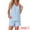 Light Blue, variant on DARING DIVA 2 Pieces Lounge Set Pajama Halter V Neck Cami Shorts Outfit XS Light Blue
